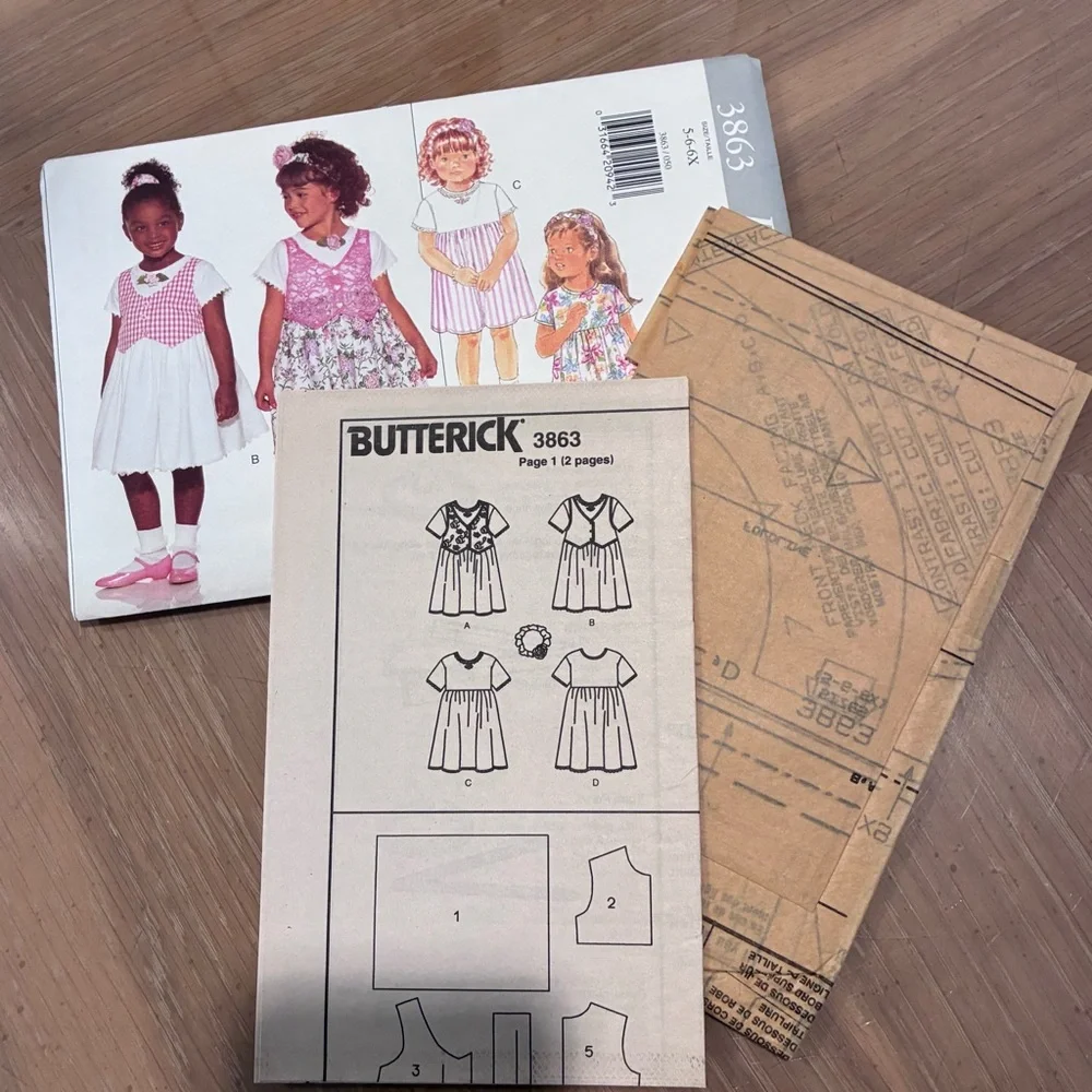 VINTAGE Unused UNCUT Sewing Patterns.  (6) NEW: original packages CHILD SIZES.